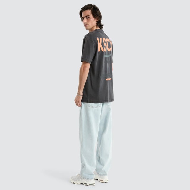 Stormed Relaxed Tee Pigment Black