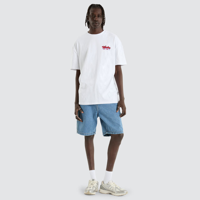 Bowling Box Fit Tee White