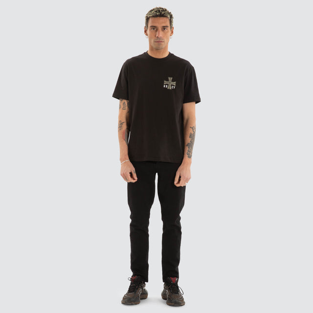 Hollow Relaxed Tee Jet Black