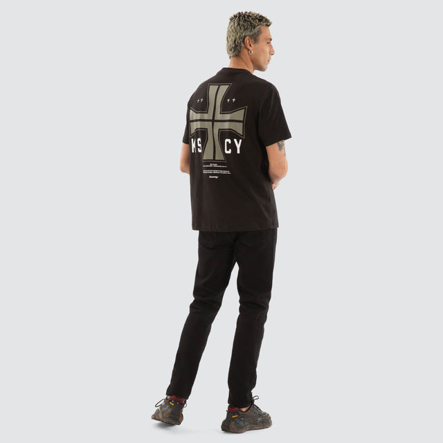 Hollow Relaxed Tee Jet Black