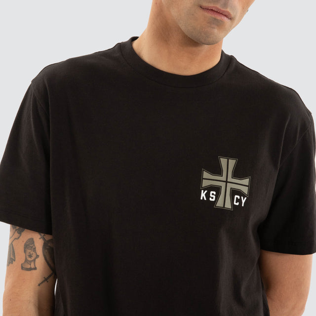 Hollow Relaxed Tee Jet Black