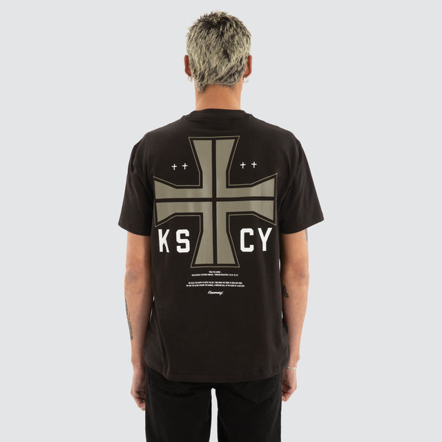 Hollow Relaxed Tee Jet Black