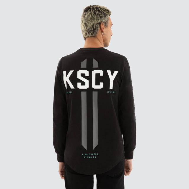 Arcade Dual Curved LS Tee Jet Black