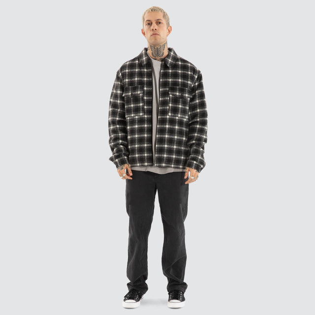 Cradle Overshirt Jacket Grey Check