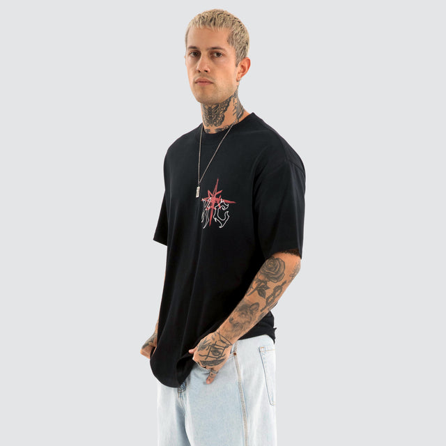 Coven Box Fit Tee Jet Black