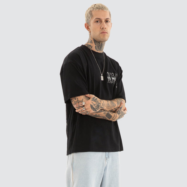Thrive Street Tee Jet Black