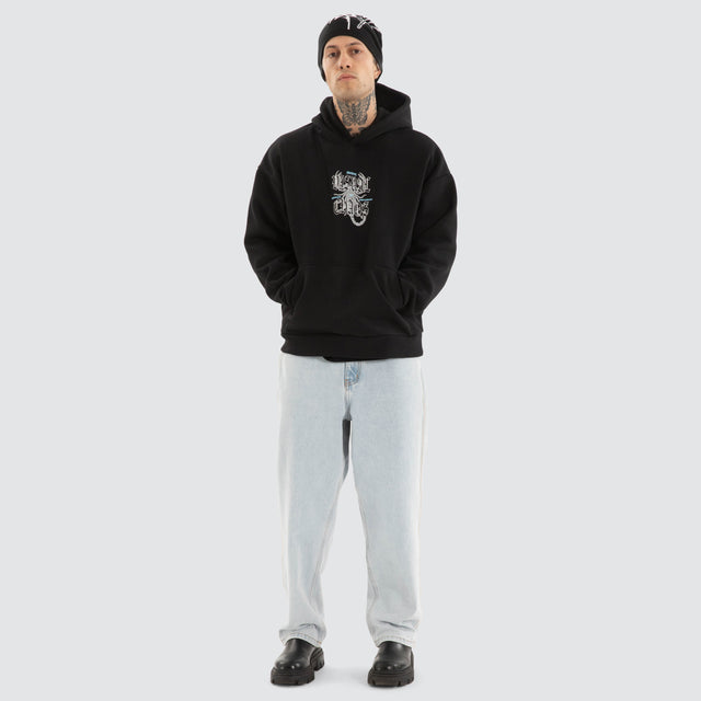 Scorpio Oversized Hoodie Jet Black
