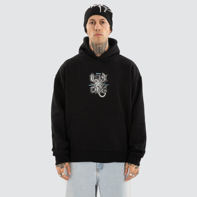 Scorpio Oversized Hoodie Jet Black