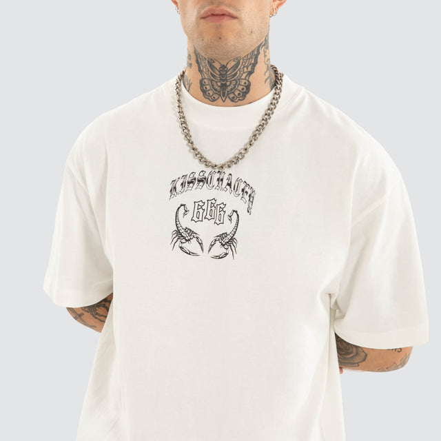 model wears Sacrifice Street Tee Natural White T-Shirts White - image 3