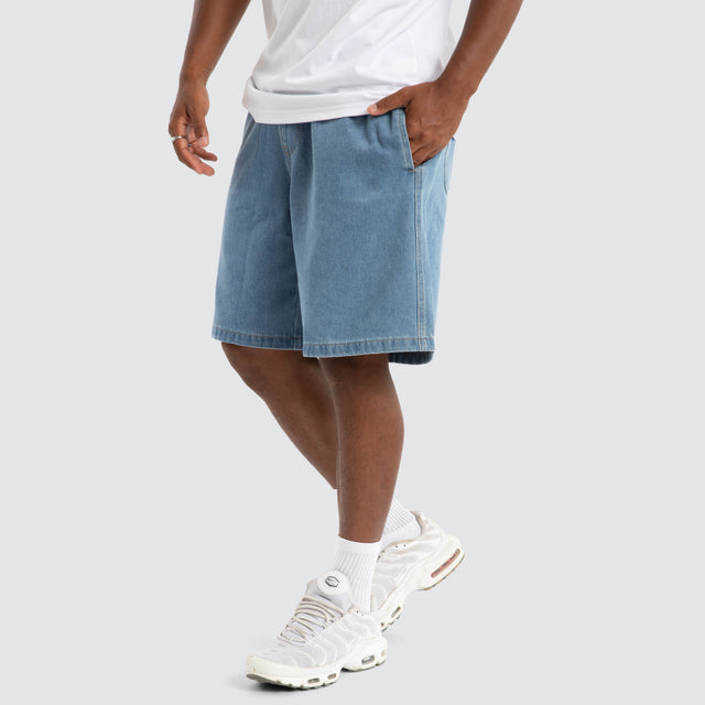 Bull Denim 91 Elastic Short Mid Blue Denim