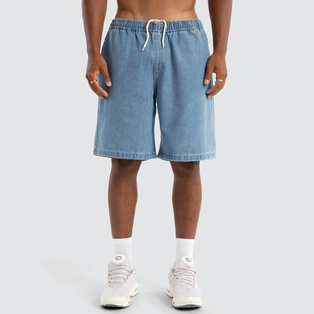 Bull Denim 91 Elastic Short Mid Blue Denim