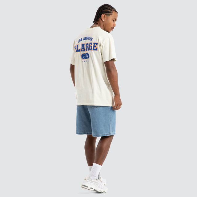 College Box Fit Tee Vintage White