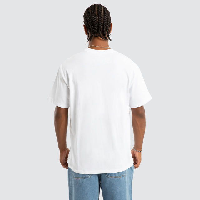91 Box Fit Tee Solid White