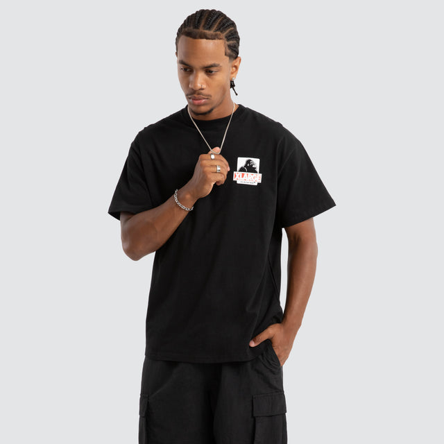 Stack Box Fit Tee Black