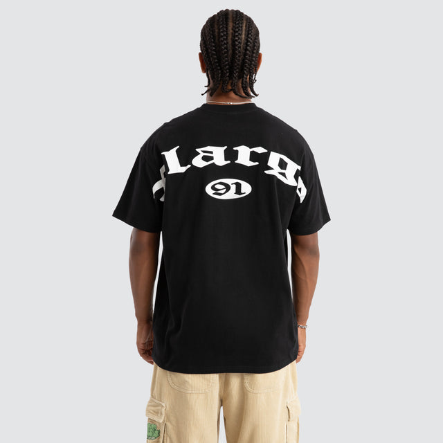 model wears Gangs Box Fit Tee Black T-Shirts Black - image 1