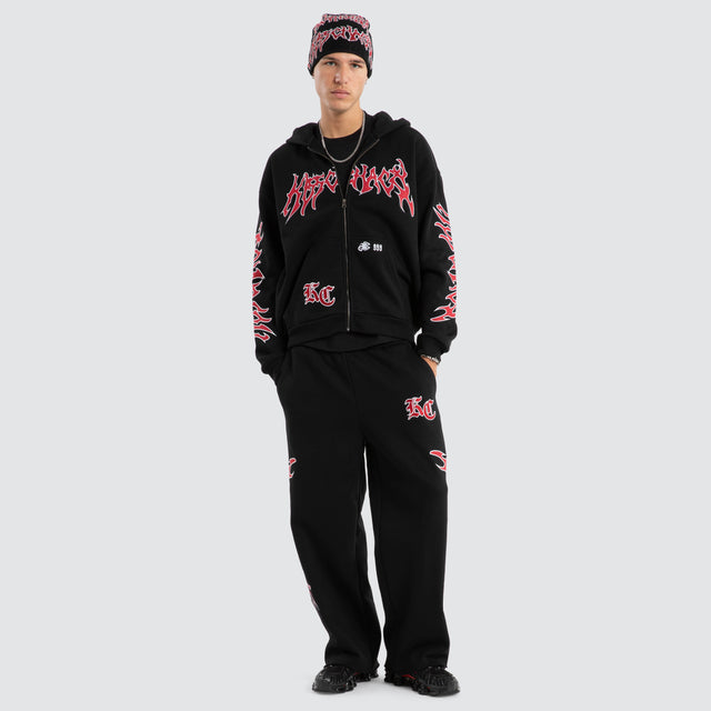 Razor Baggy Sweatpants Jet Black