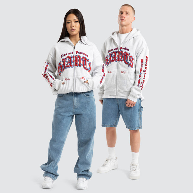 New York Giants Coach Zip Hoodie Snow Marle