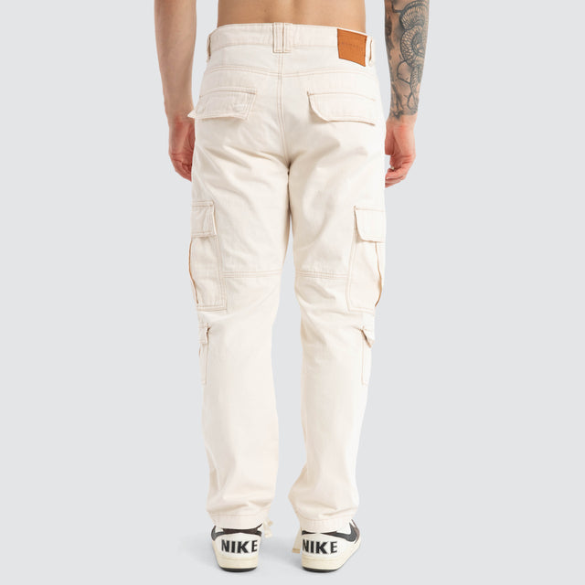 model wears Utility Cargo Pant Off White Pants Cream - image 7