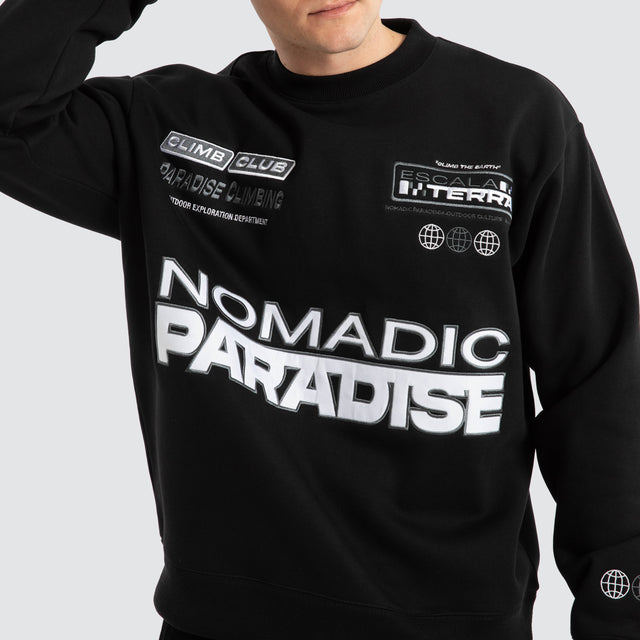 Hike Crew Neck Jumper Jet Black