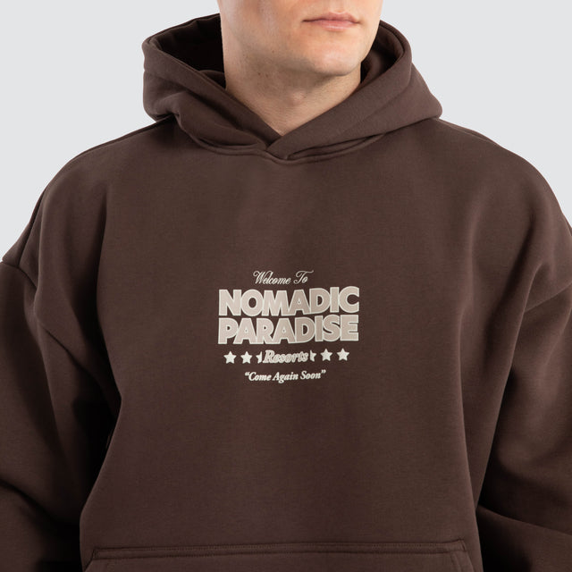 Hotel Oversized Hoodie Chocolate Brown