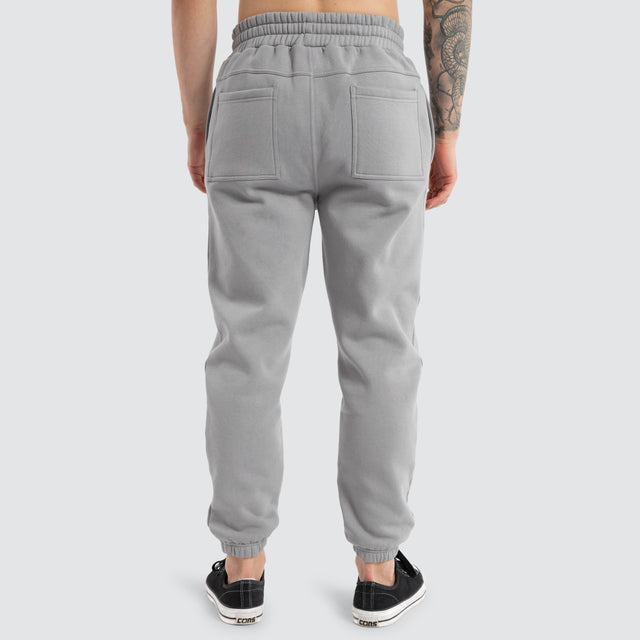 model wears Unthought Heavy Trackpant Ultimate Grey Trackpants Grey - image 7