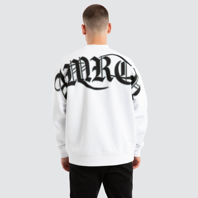 model wears Cicero Relaxed Sweater White Jumpers White - image 1