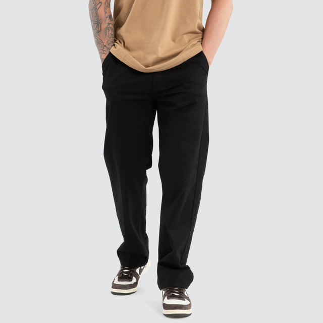 model wears Choice Chino Relaxed Pant Black Pants Black - image 1