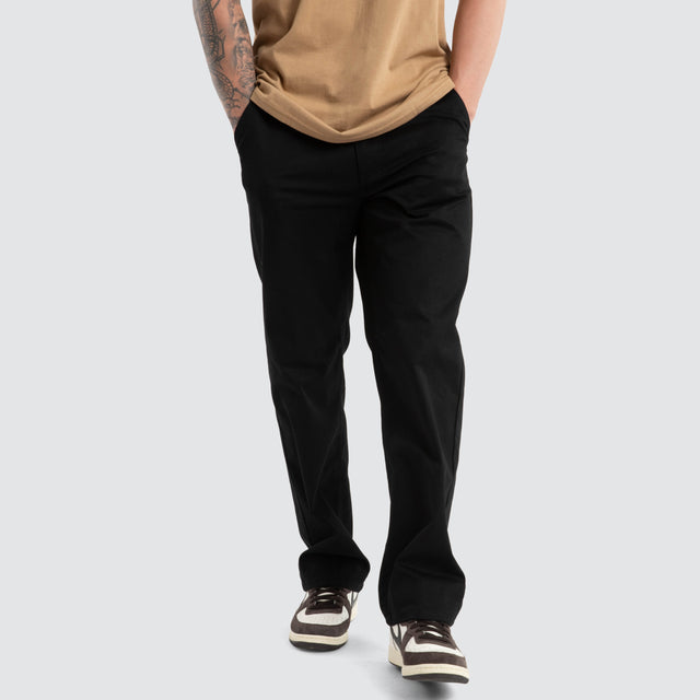 model wears Choice Chino Relaxed Pant Black Pants Black - image 2