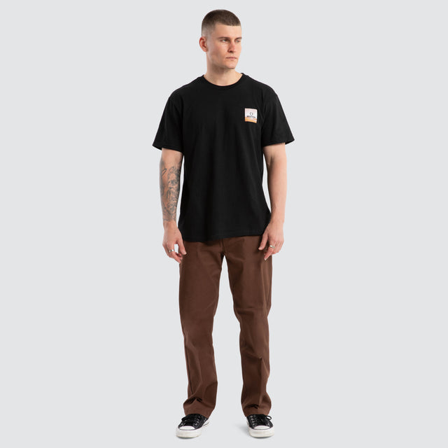 model wears Choice Chino Relaxed Pant Brown Pants Brown - image 2