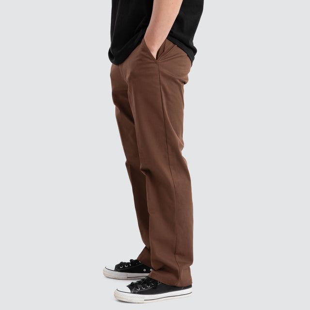 model wears Choice Chino Relaxed Pant Brown Pants Brown - image 3