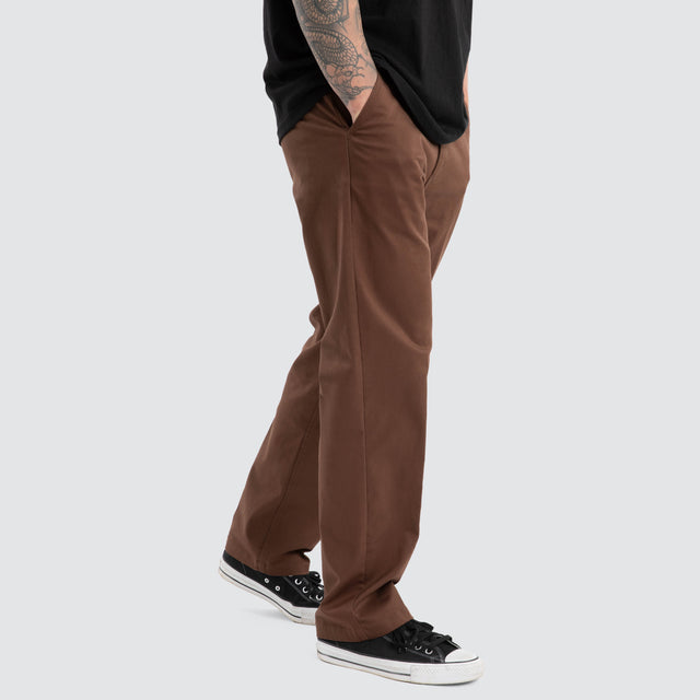 model wears Choice Chino Relaxed Pant Brown Pants Brown - image 4