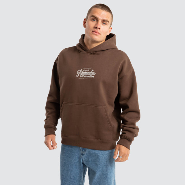 Oceania Oversized Hoodie Chocolate Brown