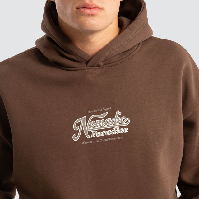 Oceania Oversized Hoodie Chocolate Brown