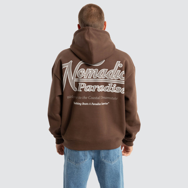 Oceania Oversized Hoodie Chocolate Brown