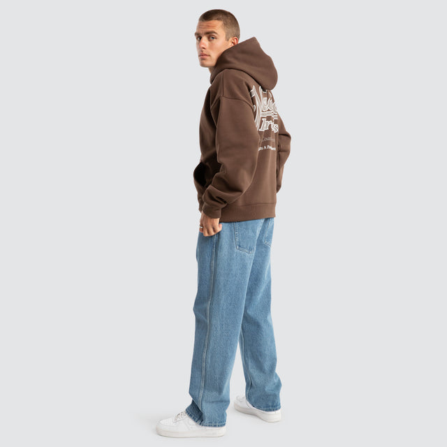 Oceania Oversized Hoodie Chocolate Brown