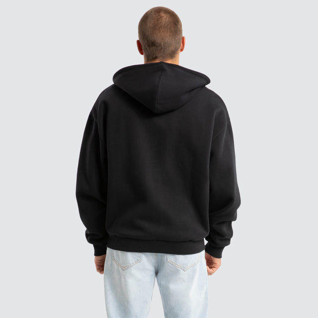 model wears Fingal Zip Jumper Anthracite Black Hoodies Black - image 4