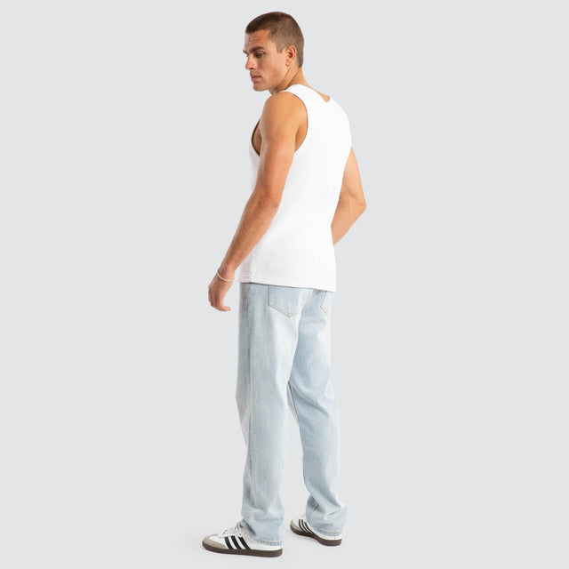 Kai Heavy Waffle Singlet Optical White