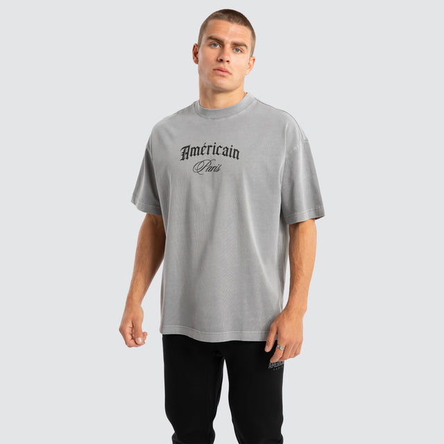 model wears Imperial Heavy Tee Pigment Neutral Grey T-Shirts Grey - image 1