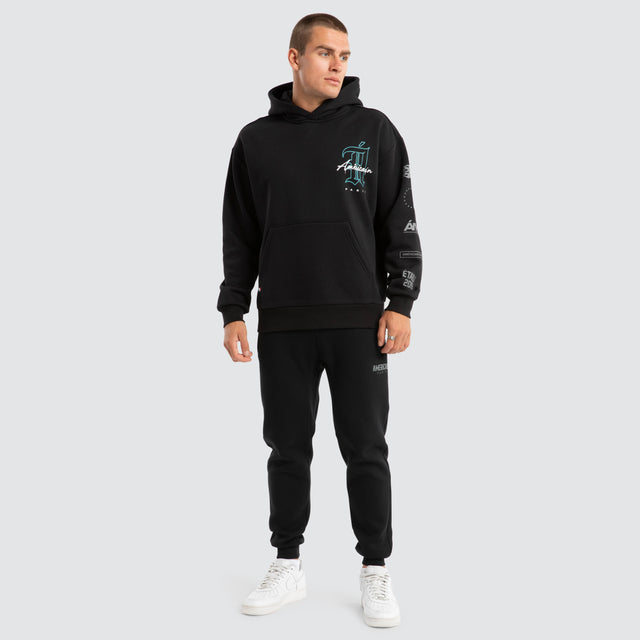 Depart Relaxed Hoodie Jet Black