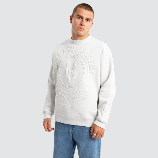 Boss Box Fit Sweater Glacier Grey/Castlerock
