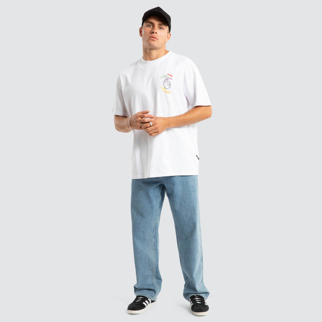 Ribbon Box Fit Tee White