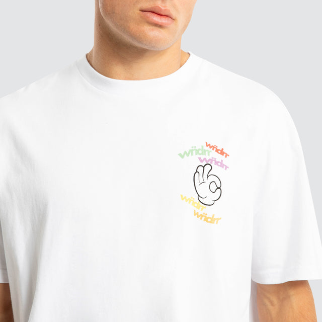 Ribbon Box Fit Tee White