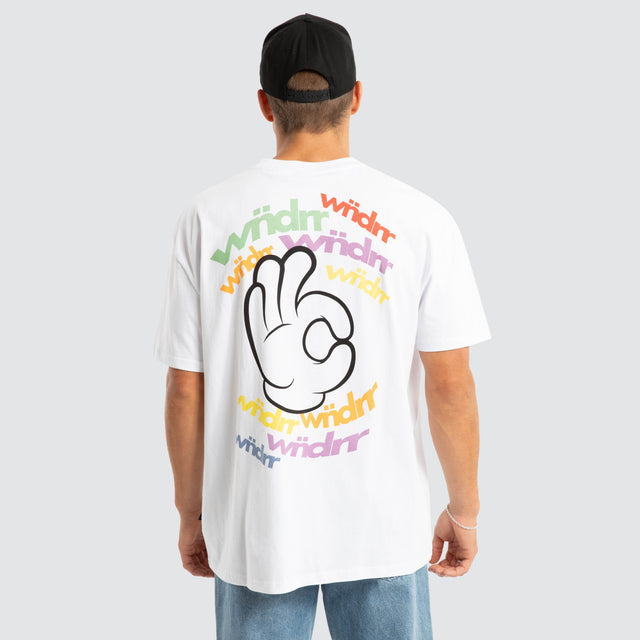 Ribbon Box Fit Tee White
