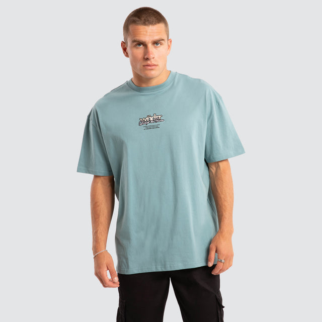 Disturb Box Fit Tee Blue