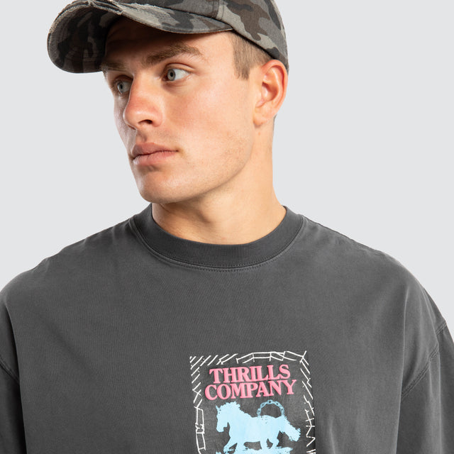 Chain Of Formation Box Fit Tee Grey