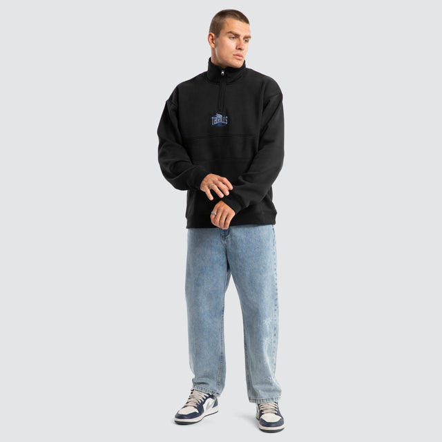 Born To Fly Quarter Zip Fleece Black