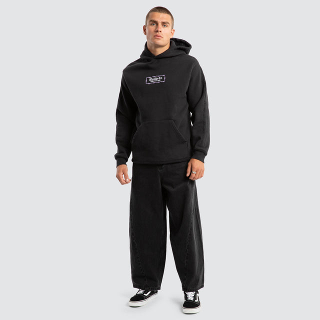 model wears Lighten Up Slouch Hoodie Black Hoodies Black - image 2