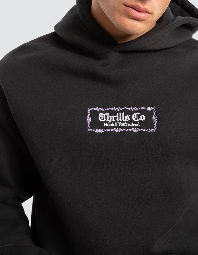 model wears Lighten Up Slouch Hoodie Black Hoodies Black - image 4