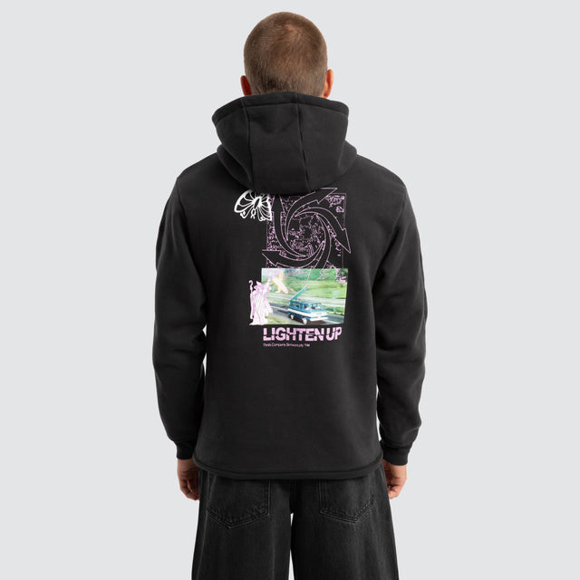 model wears Lighten Up Slouch Hoodie Black Hoodies Black - image 1