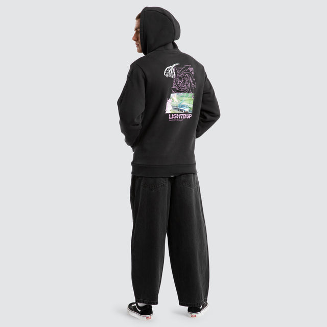 model wears Lighten Up Slouch Hoodie Black Hoodies Black - image 5